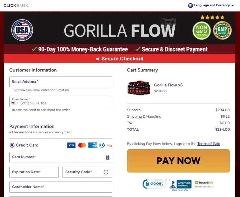 Gorilla Flow order